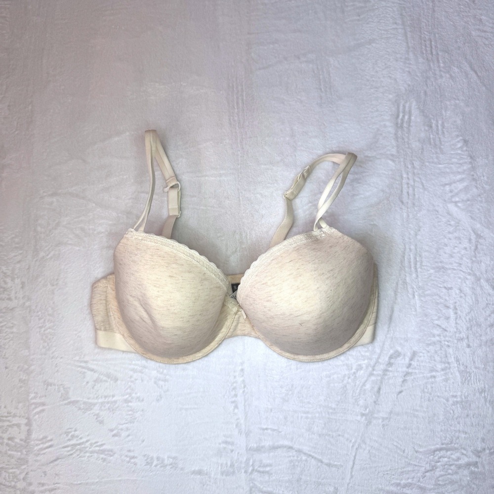 Aerie Bra Underwire Padded Demi 38D Heathered Cream Women